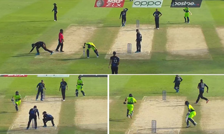 Cricket Image for Icc T20 World Cup 2021 Three Times Runout Missed On A Single Ball Watch Video