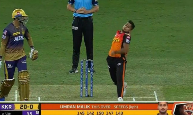 Cricket Image for Ipl 2021 Srh Bowler Umran Malik Bowls Fastest Ball By Indian Watch Video