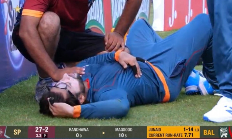 Cricket Image for Imam Ul Haq Collision With Boundary Boards During National T20 Cup 2021