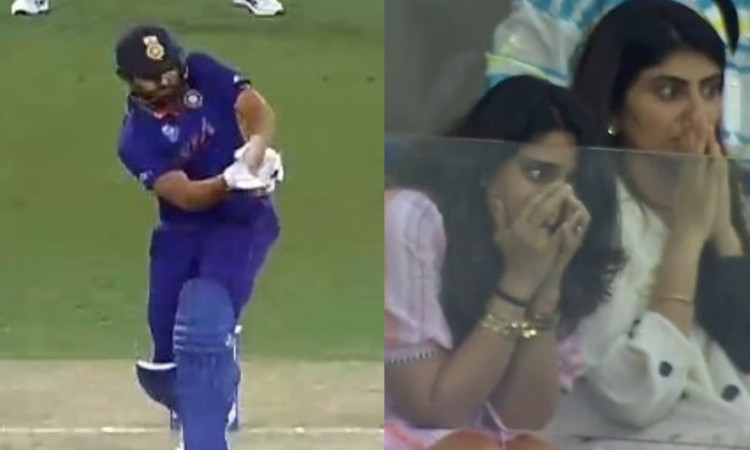 Ritika reaction after Rohit Sharma almost got out on a golden duck