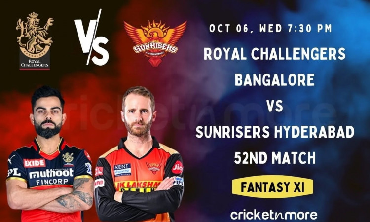 Royal Challengers Bangalore vs Sunrisers Hyderabad, 52nd IPL Match Prediction, Fantasy XI Tips & Pro