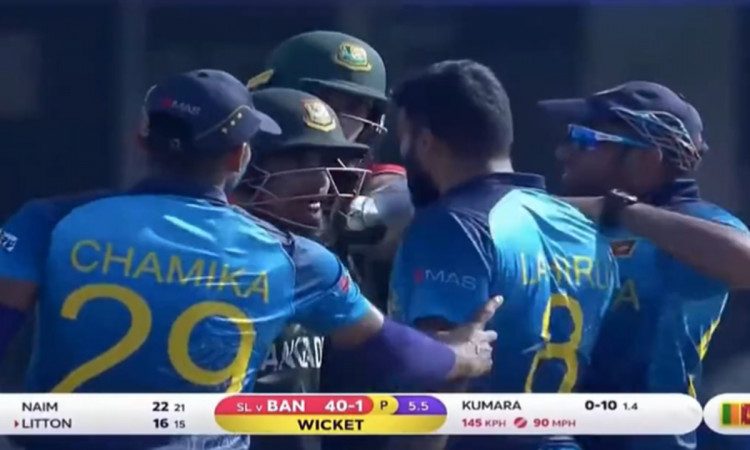 Cricket Image for Sri Lanka Vs Bangladesh Things Heating Up Between Lahiru Kumara And Liton Das Watc