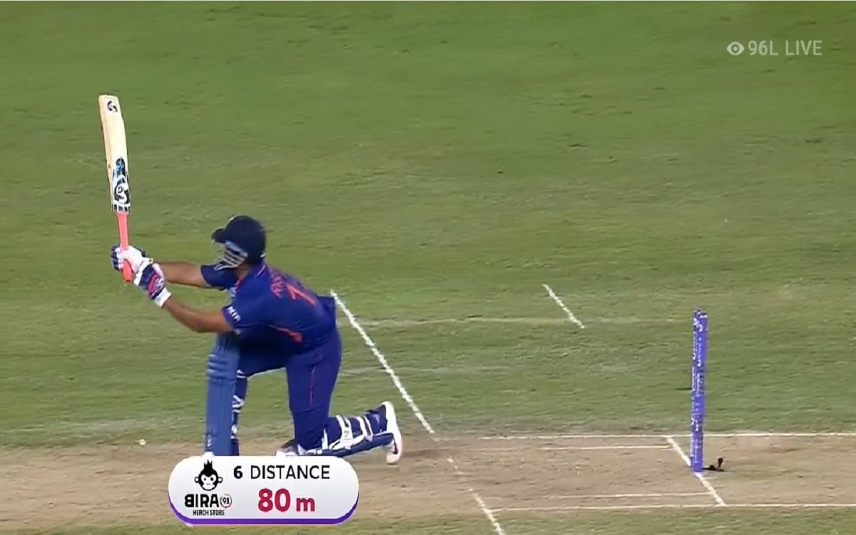 VIDEO - Rishabh Pant one sided Six against Hasan Ali