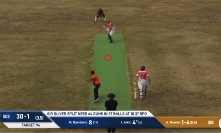 Cricket Image for Bizarre Incident In Cricket Field Batter Does A 360 At The Crease Watch Video