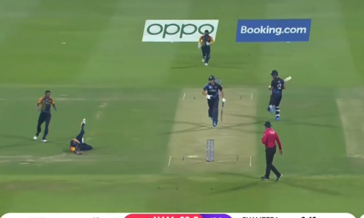 Cricket Image for VIDEO : कप्तान ने फूंकी टीम में ज़ान, नामुमकिन सा कैच पकड़कर फैंस के उड़ाए होश