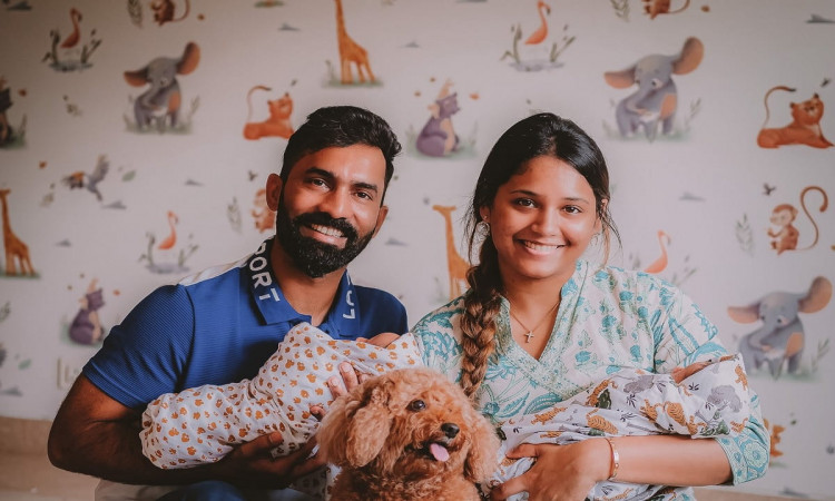 Cricket Image for Dinesh Karthik, Dipika Pallikal 'Blessed With Two Beautiful Baby Boys'