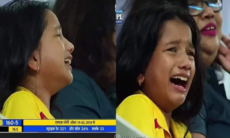 Cricket Image for Ipl 2021 Dc Vs Csk Ms Dhoni Gifted Match Ball To The Young Girl Who Supporting Csk