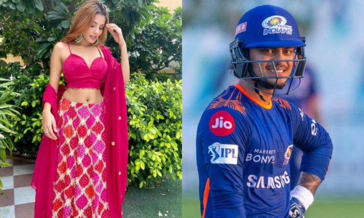 Cricket Image for IPL 2021 : ईशान किशन की हाफ सेंचुरी पर आया 'गर्लफ्रेंड' अदिति हुंडिया का रिएक्शन