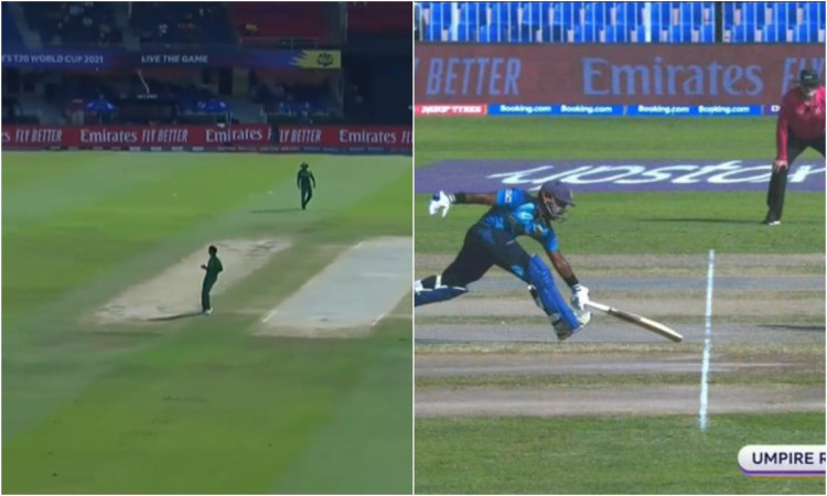 Cricket Image for VIDEO : बुलेट ट्रेन की तरह भागते हुए आए रबाडा, एक हाथ से फेंका थ्रो और कर दिया रनआ