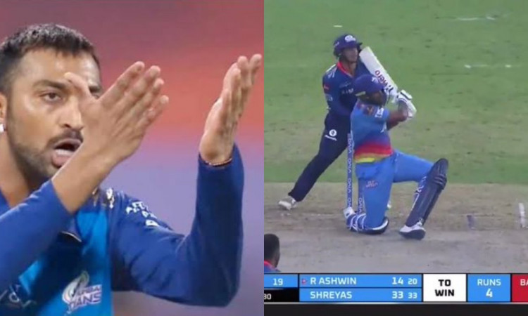 Cricket Image for VIDEO : अश्विन ने लिया क्रुणाल पांड्या से बदला, 'धोनी स्टाइल' में छक्का लगाकर खत्म