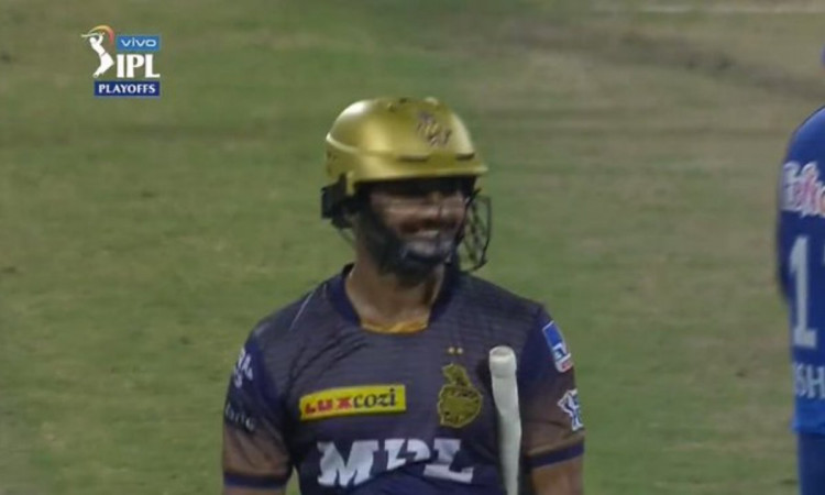 Cricket Image for VIDEO : 'राहुल त्रिपाठी नाम याद रखना', हैट्रिक बॉल पर छक्का लगाकर KKR को दिलाया फा