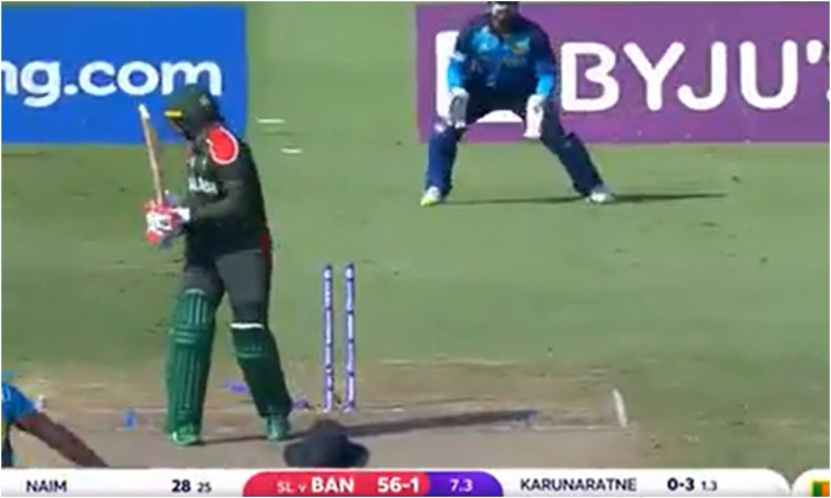 Cricket Image for VIDEO : शाकिब को नहीं समझ आई गेंद, क्लीन बोल्ड होने के बाद उड़े होश