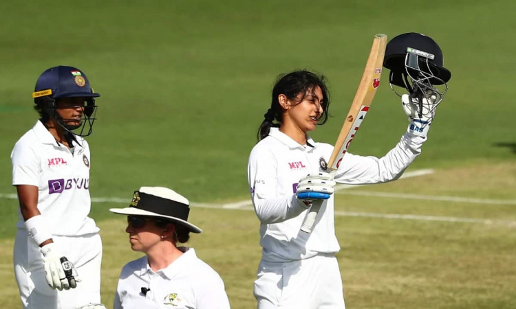 Smriti Mandhana created history by scoring a century against australia became the first Indian woman player to do so