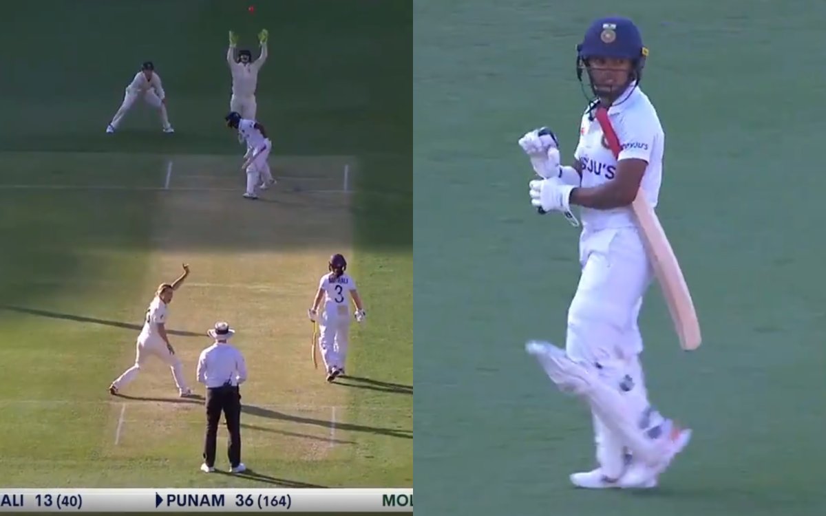 Punam Raut walks even after umpire denied, there was no DRS as well