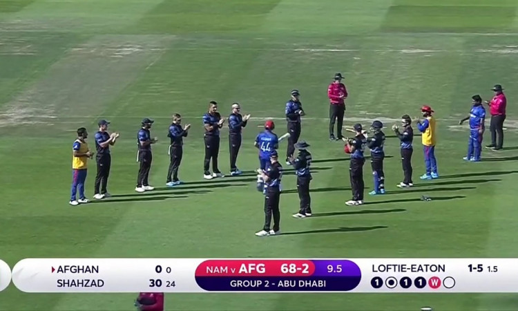 Cricket Image for VIDEO: Namibian Players Honour Asghar Afghan With 'Guard Of Honour' 