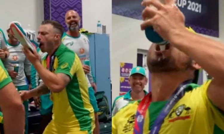  Australian players drink from shoes to celebrate T20 WC 2021 win, Watch Video
