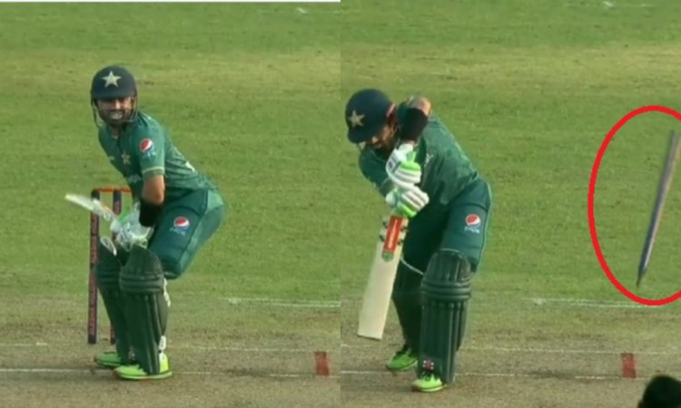 Cricket Image for Ban Vs Pak Mustafizur Rahman Knocks Over Mohammad Rizwan By An Ripper Delivery Wat