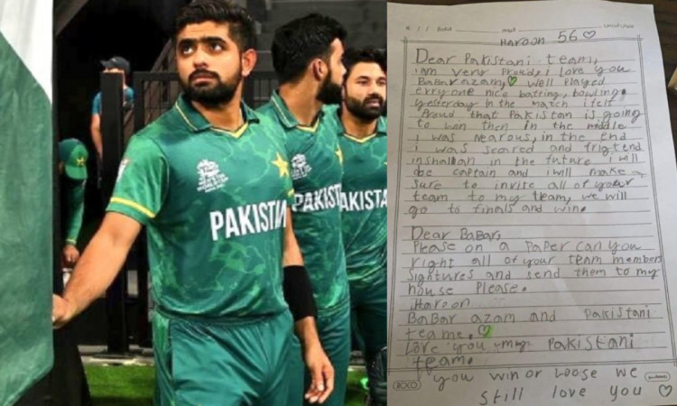 Babar Azam’s reply to the letter 8 year old Pakistan fan is winning hearts on internet