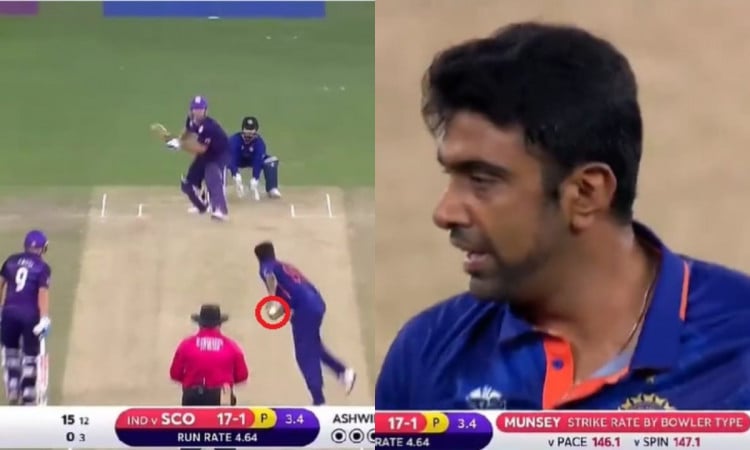 Cricket Image for Ind Vs Sco George Munsey Made Ravichandran Ashwin Clueless Watch Video 