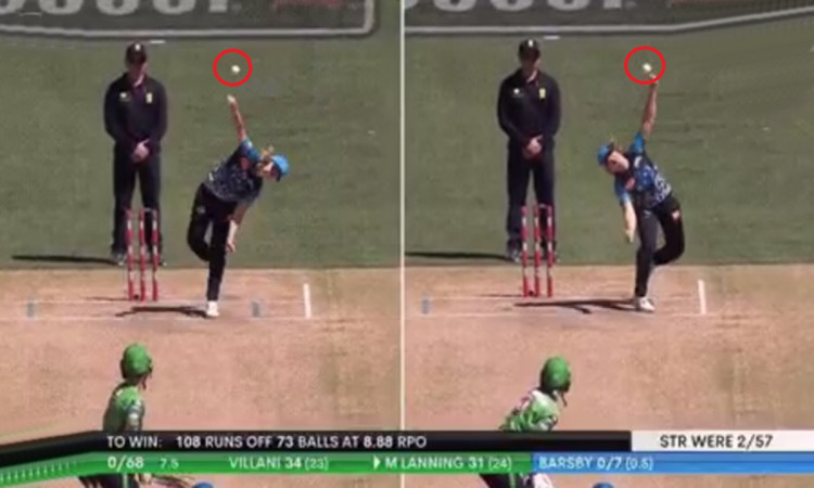 Cricket Image for Wbbl 2021 Jemma Barsby Bowled With Both Hands In 1 Over Watch Video