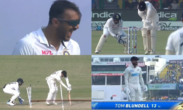 That was a bullet from Axar Patel to clean Tom Blundell, Watch Video