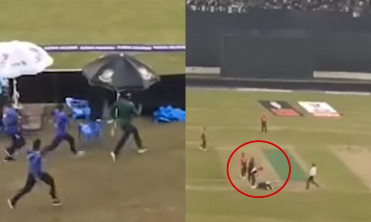 Cricket Image for VIDEO : मुस्तफिज़ुर बने फैन के लिए भगवान, लाइव मैच में सिक्योरिटी तोड़कर पकड़ लिए 