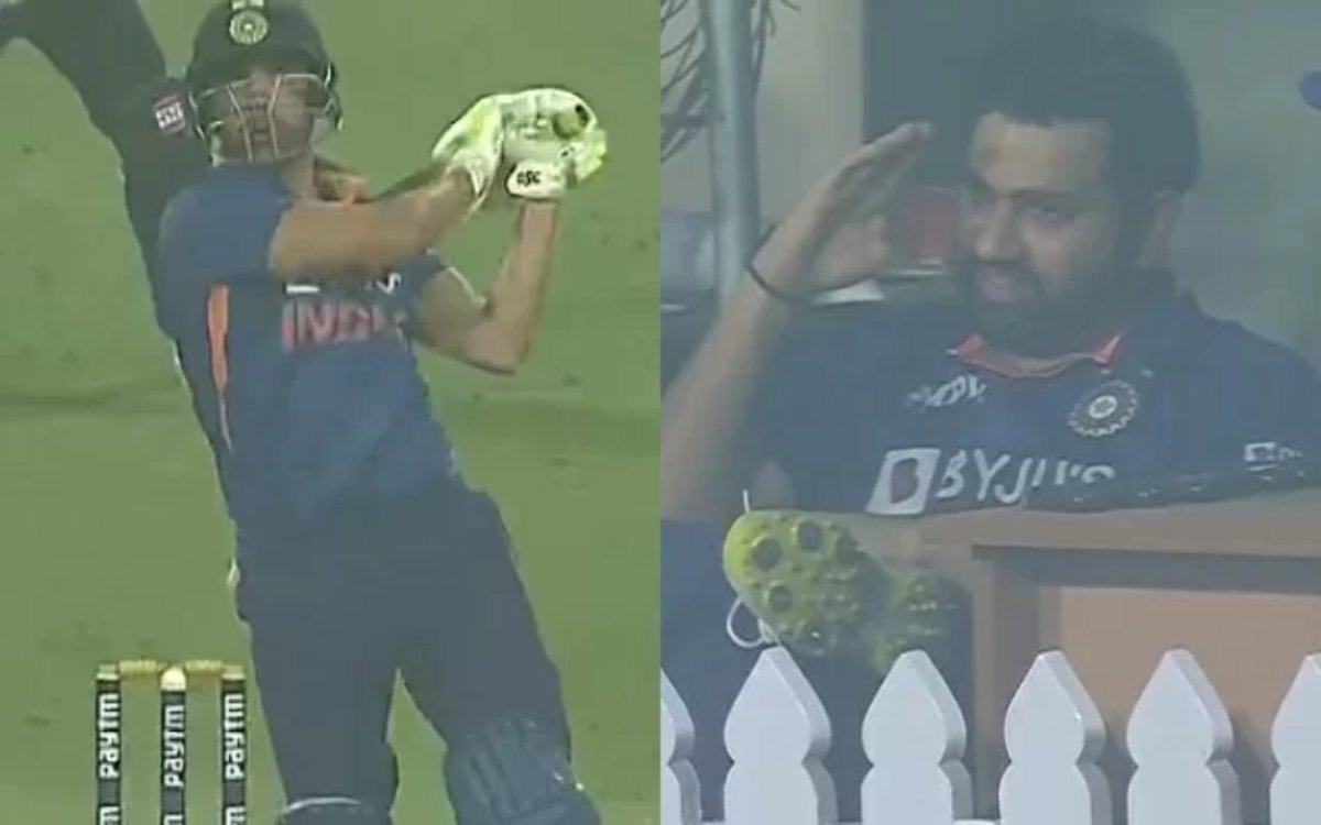 Cricket Image for VIDEO : चाहर ने मारा छ्क्का तो रोहित ने किया डगआउट से सैल्यूट, वीडियो हुआ वायरल