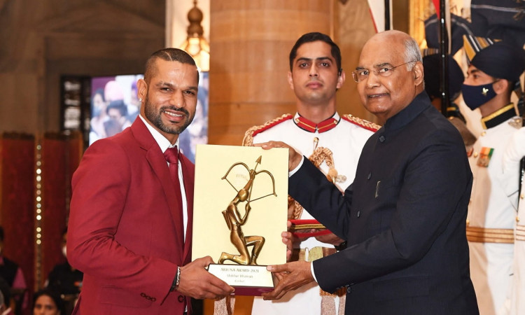 Cricket Image for 'Honored' Arjuna Awardee Shikhar Dhawan Thanks Family & Friends For The Support