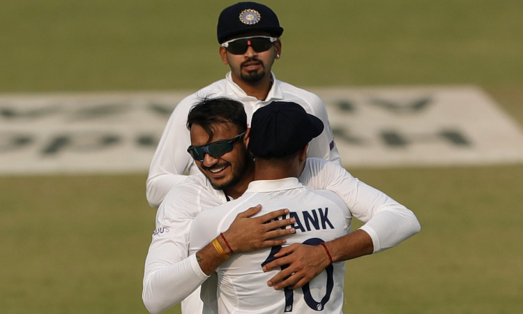 Cricket Image for IND v NZ, Day 3: Axar Patel's Fifer Helps India Bowl New Zealand Out, Take Lead By