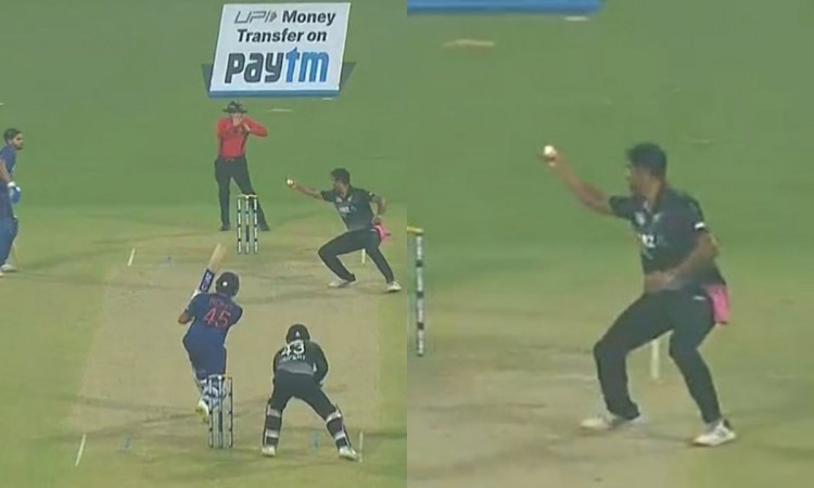 Cricket Image for VIDEO : फेविकोल की तरह चिपका सोढ़ी के हाथों में कैच, रोहित की किस्मत ने दिया धोखा