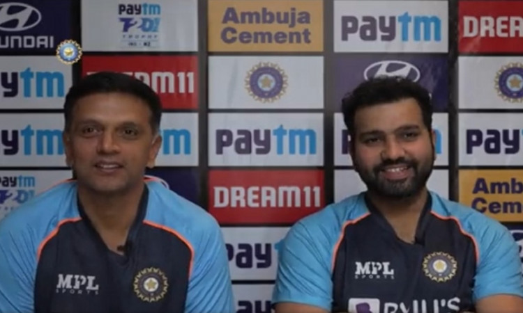 Cricket Image for Rohit Sharma & Rahul Dravid's Bond Will Be Good For The Indian Side, Reckons Gavas