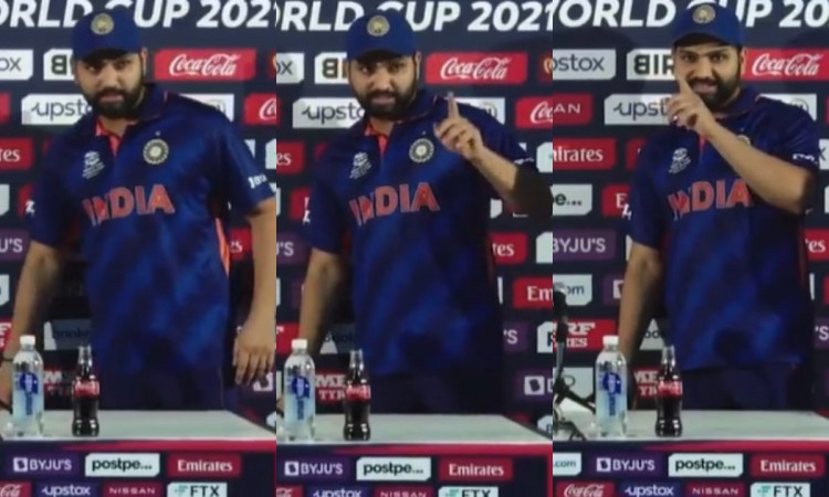 Cricket Image for Rohit Sharma Counting How Many Journalists Are In Press Conference Watch Video