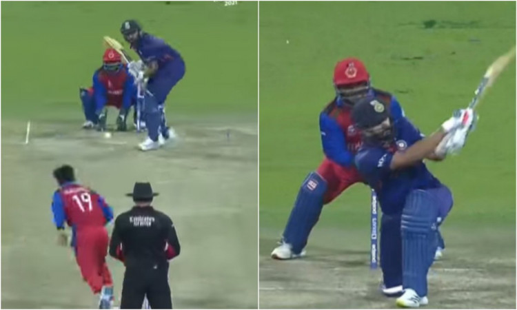 Cricket Image for VIDEO : हिटमैन ने दिखाए राशिद खान को तारे, 2 गेंदों में जड़ दिए लगातार 2 छक्के