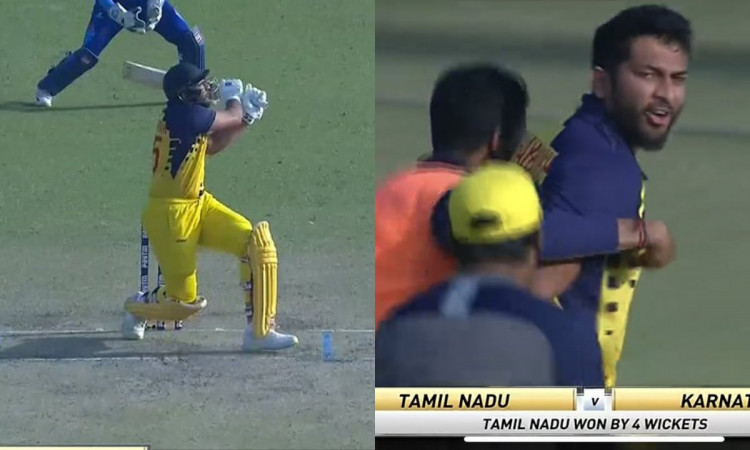 Cricket Image for VIDEO : प्रीति ज़िंटा के शाहरुख ने लगाया आखिरी बॉल पर छक्का, कर्नाटक के सपने तोड़क