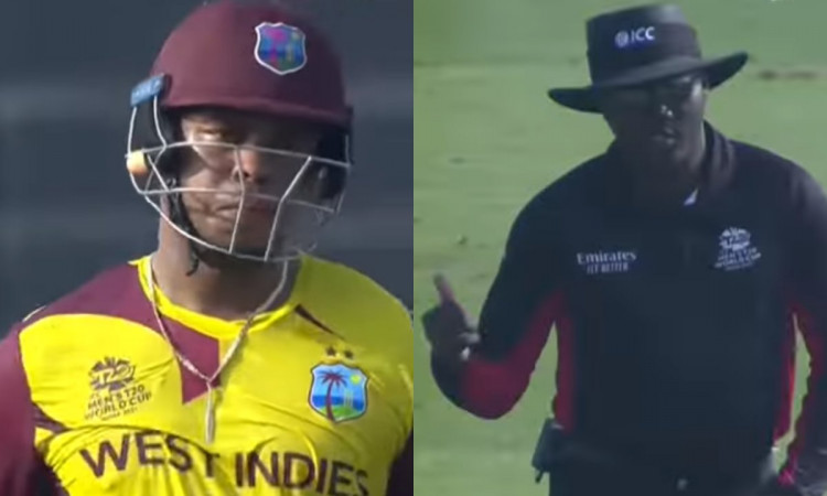 Cricket Image for VIDEO : आउट होकर भी दिल जीत गए हेटमायर, अंपायर ने नहीं दिया आउट फिर भी चलते बने