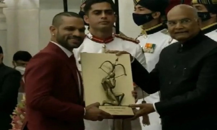 Cricket Image for VIDEO: Indian Cricketer Shikhar Dhawan Receives 'Arjuna Award' By The President