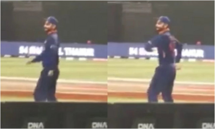 Cricket Image for VIDEO : बाउंड्री पर नाचते दिखे विराट कोहली, वायरल हो रहा है मनमोहक वीडियो