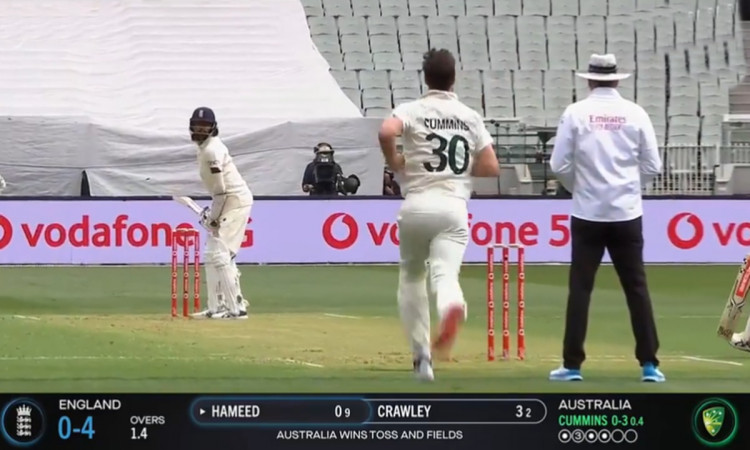 Cricket Image for Australia Vs England Pat Cummins Sets Up Haseeb Hameed Dismissal Watch Video