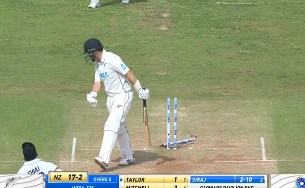Cricket Image for Ind Vs Nz Outstanding Seam From Mohammed Siraj To Dismiss Ross Taylor Watch Video