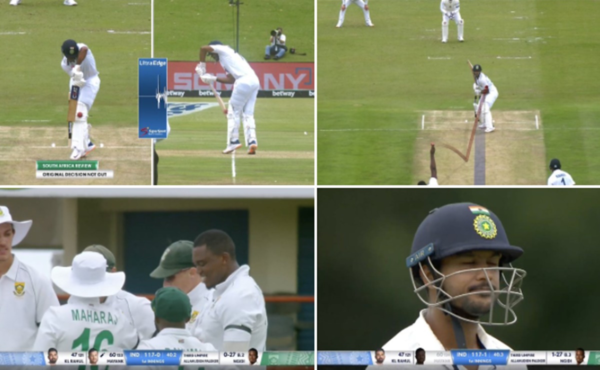 Cricket Image for India Vs South Africa 1st Test Mayank Agarwal Wicket Watch Video