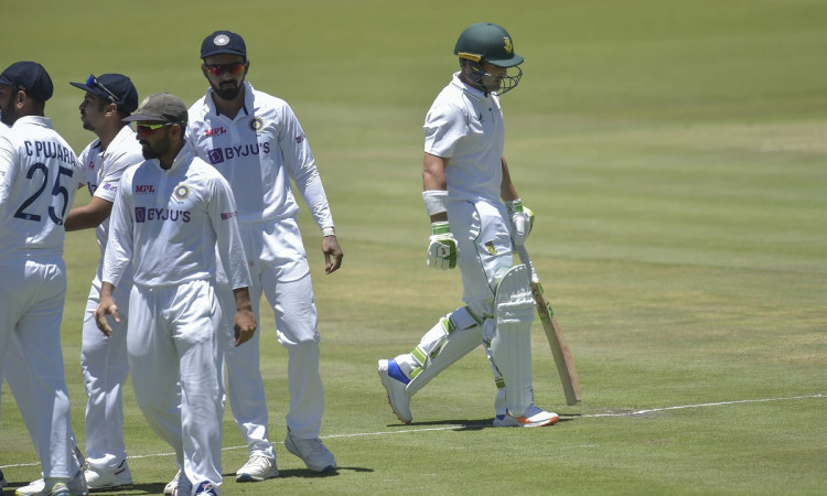 Cricket Image for South Africa Lose Elgar After Bowling India Out For 327 