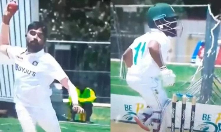 Cricket Image for VIDEO: Siraj Throws Ball At Defenseless Temba Bavuma 