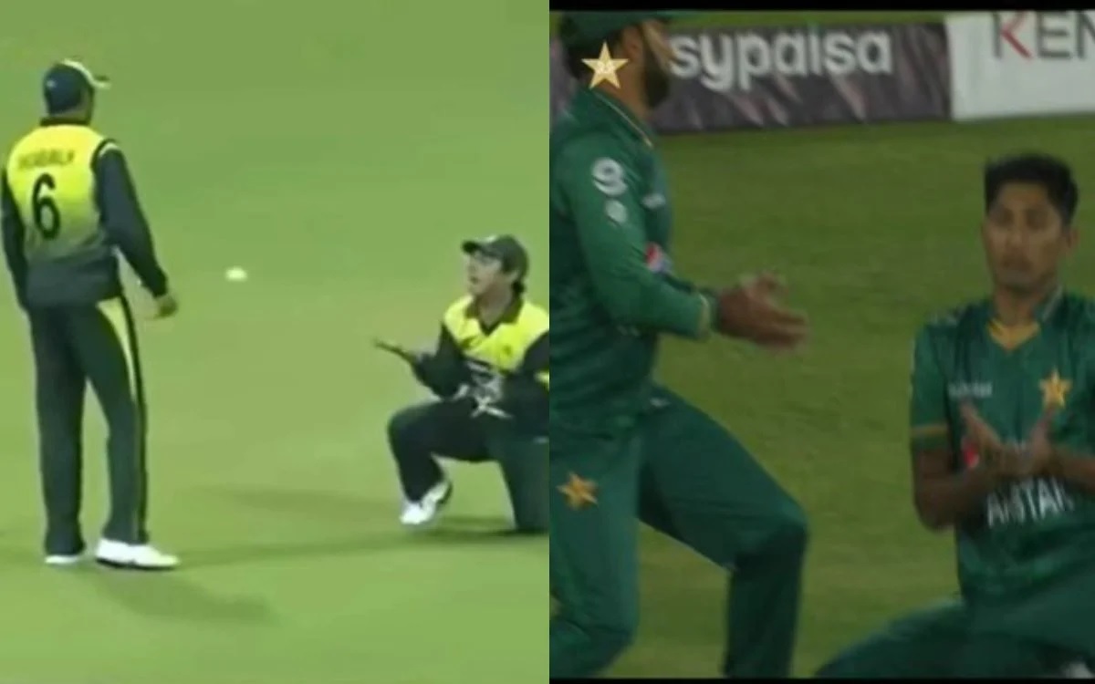 Cricket Image for Pakistan Recreate Embarassing Incident From The Past, Ajmal-Malik's Dropped Catch 