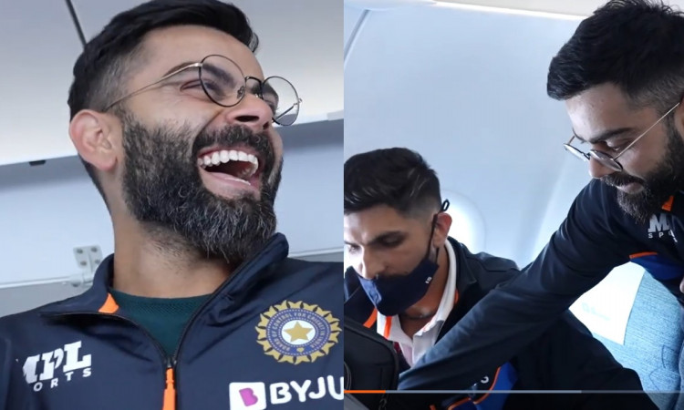 Cricket Image for Watch: Virat Kohli Jokes With 'Sleepy' Ishant Sharma During Flight To South Africa