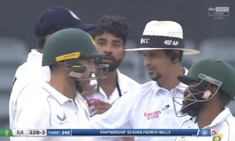  Mohammed Siraj And Dean Elgar Engage In A Heated Argument,Watch Video