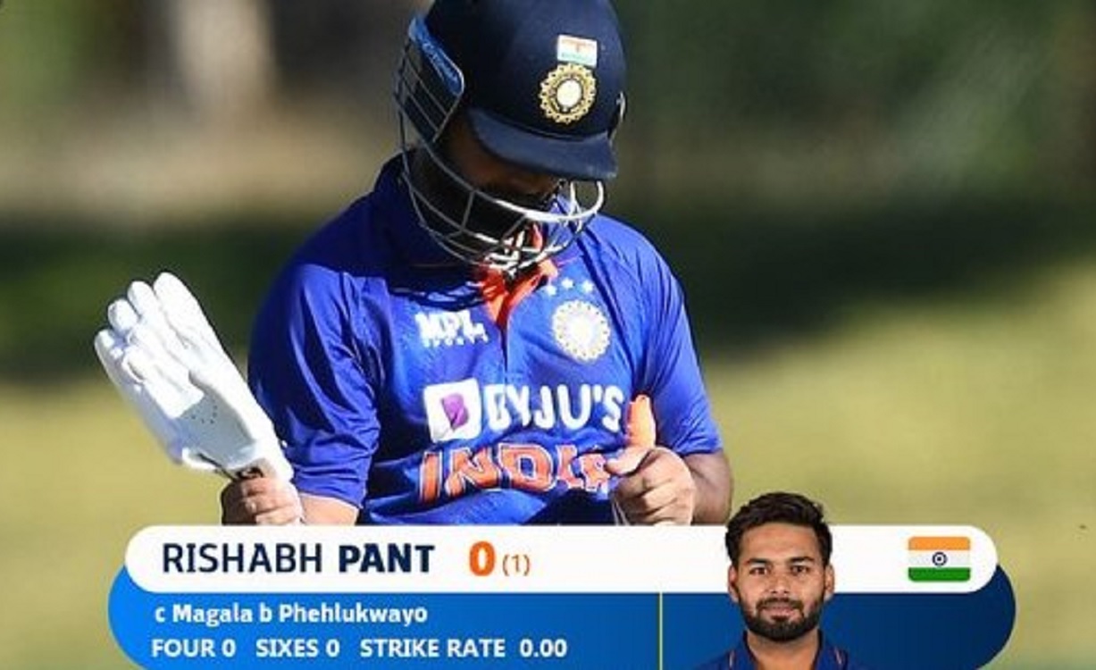 Rishabh Pant 1st Indian Wicket Keeper to Score Duck in both ODI Test format in South africa