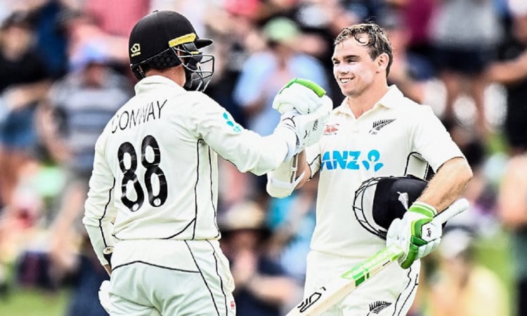 Tom Latham slams unbeaten 186,Devon Conway 99 as New Zealand in command on Day 1
