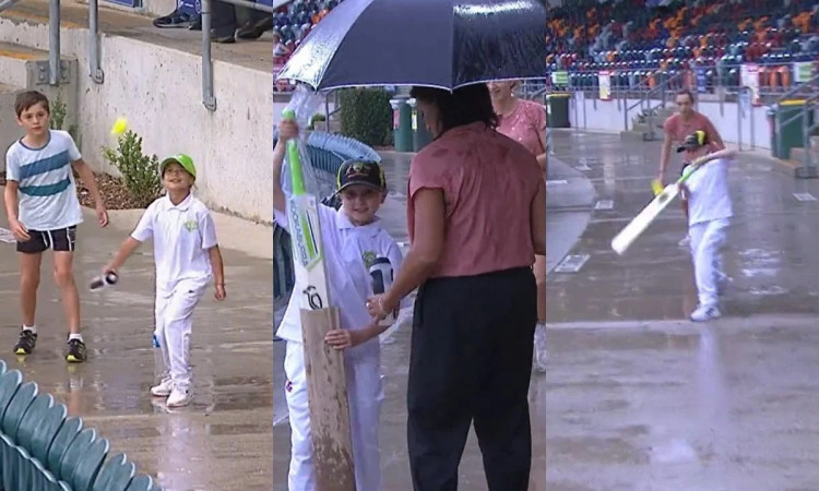 Cricket Image for VIDEO : बारिश में बोतल से बैटिंग कर रही थी लड़कियां, फिर खुल गई किस्मत और मिल गया 