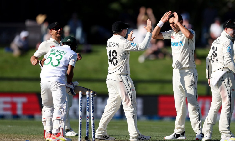 Cricket Image for Boult's Fifer After Latham's Double Ton Puts New Zealand In Command Against Bangla