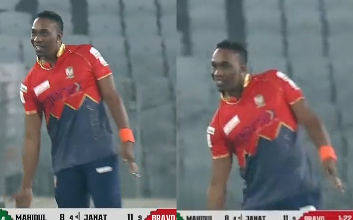 Cricket Image for VIDEO: VIDEO: लाइव मैच में चढ़ा ब्रावो पर 'Pushpa' का रंग, विकेट लेने के बाद मनाया